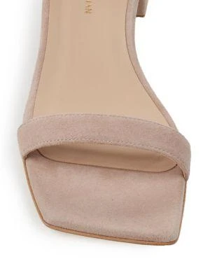 商品Stuart Weitzman|女式 Nudist June 绒面革粗跟凉鞋,价格¥1200,第5张图片详细描述