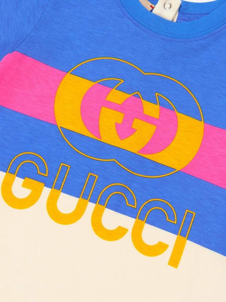 商品Gucci|Baby Boys Logo Romper in Blue,价格¥1970,第3张图片详细描述