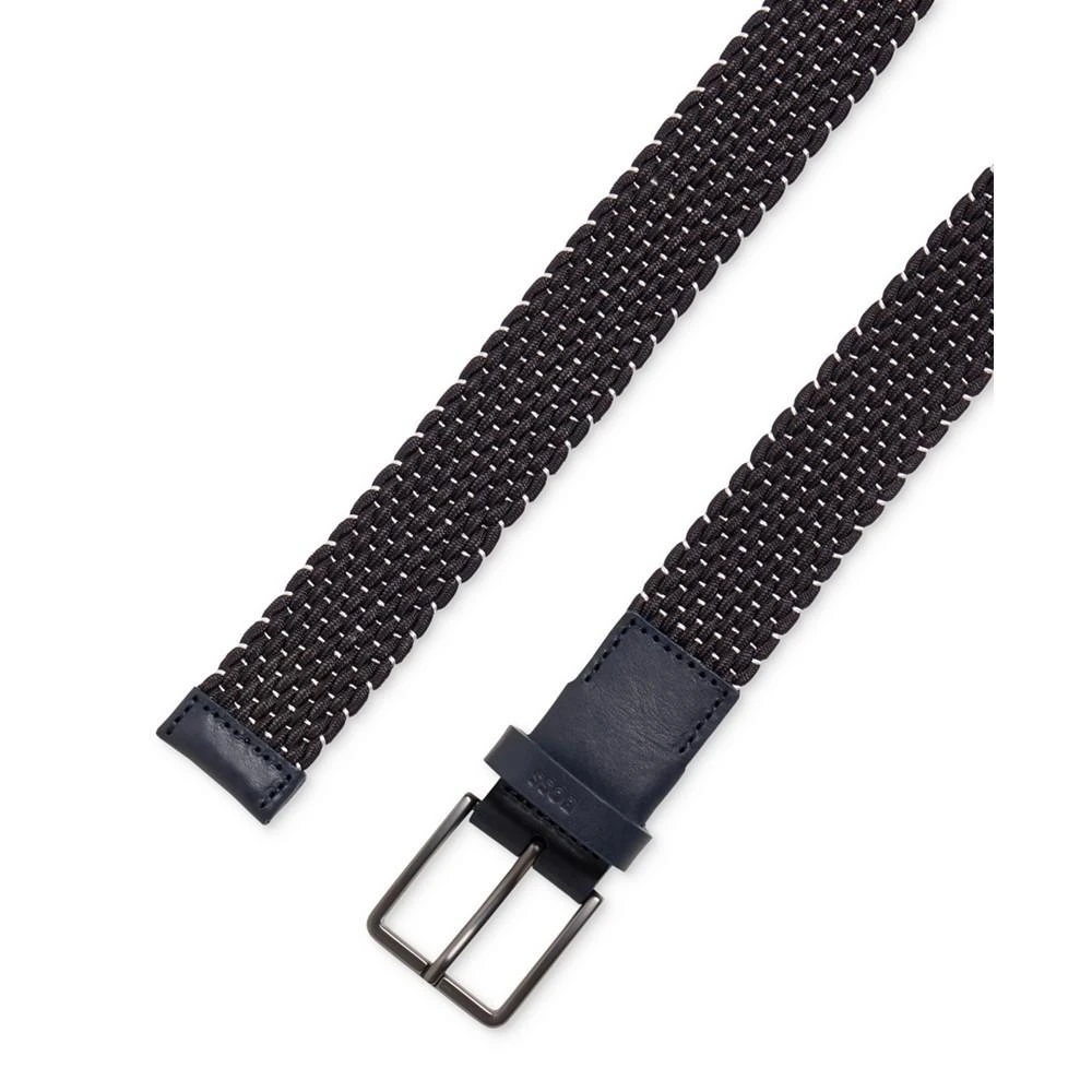 商品Hugo Boss|Men's Leather-Trim Ther Woven Belt,价格¥432,第2张图片详细描述