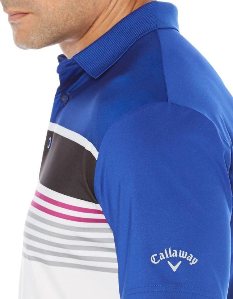 商品Callaway|Opti-Dri Roadmap Striped Short Sleeve Polo Golf Shirt,价格¥213,第4张图片详细描述