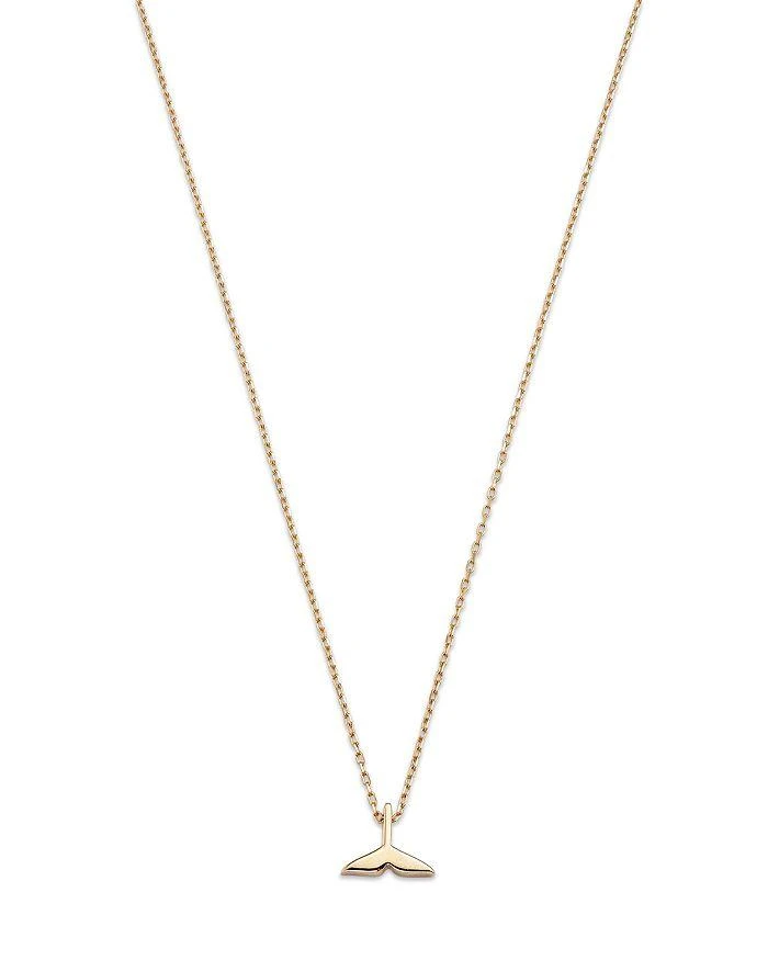 商品Moon & Meadow|14K Yellow Gold Whale Tail Pendant Necklace, 18",价格¥1728,第2张图片详细描述