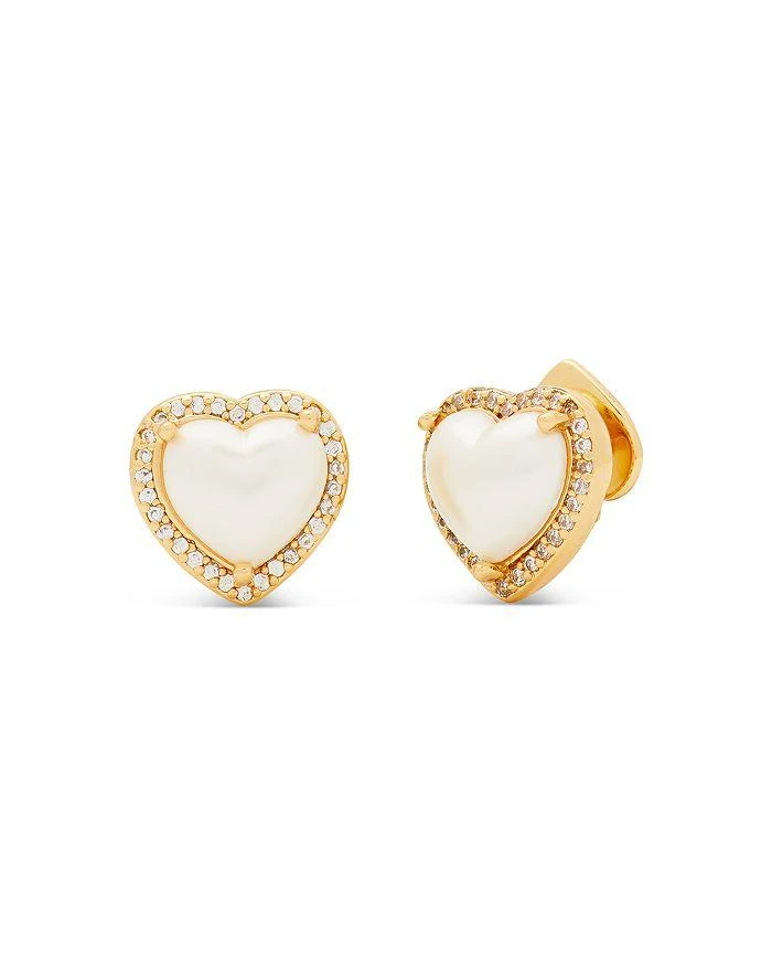 商品Kate Spade|My Love Pavé Heart Stud Earrings,价格¥217,第1张图片