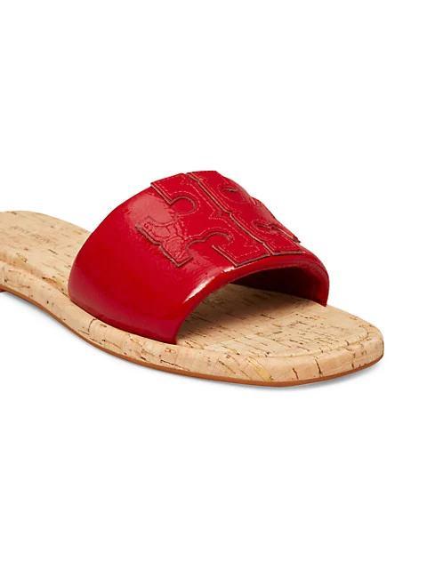 商品Tory Burch|Double T Patent Leather Sport Slides,价格¥1019,第7张图片详细描述