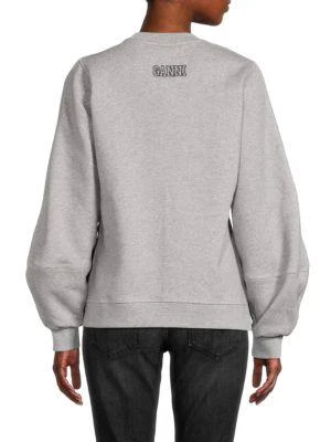 商品Ganni|Heathered Puff Sleeve Sweatshirt,价格¥562,第2张图片详细描述