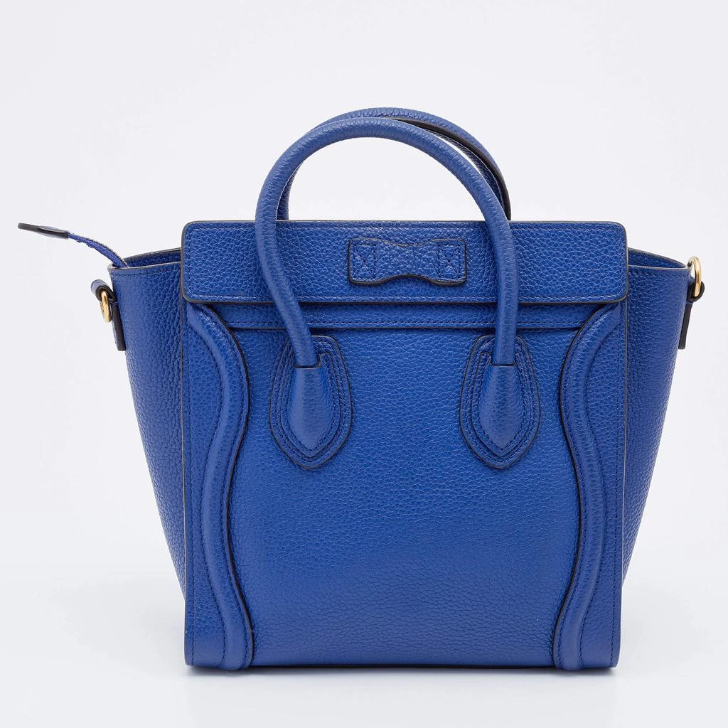 商品[二手商品] Celine|Céline Blue Leather Nano Luggage Tote,价格¥8183,第4张图片详细描述