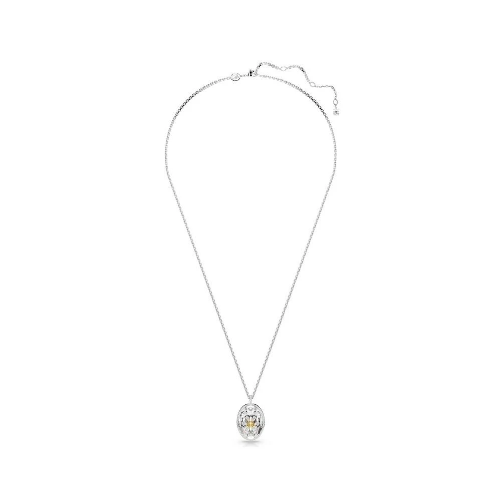 商品Swarovski|Flower, Yellow, Rhodium Plated Idyllia Pendant Necklace,价格¥2204,第4张图片详细描述