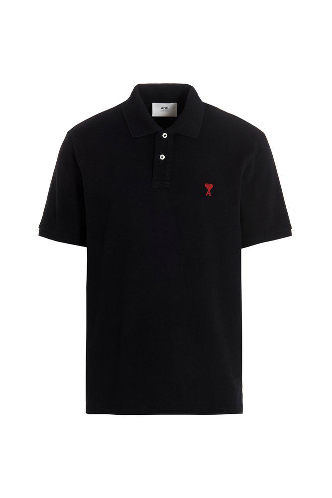 AMI Logo Embroidered Polo Shirt商品第1张图片规格展示