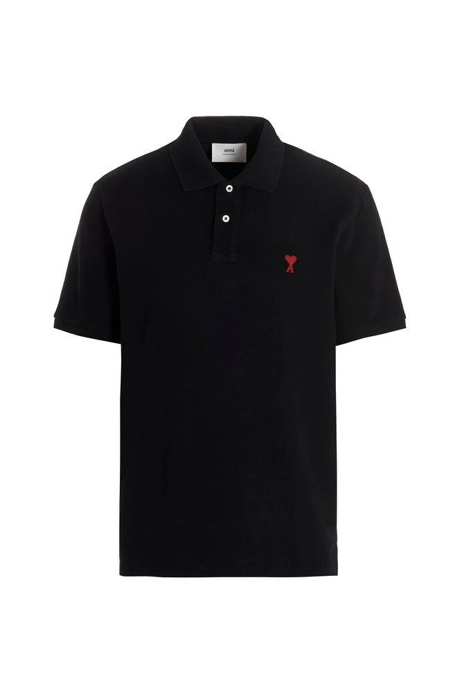 商品AMI|AMI Paris Ami De Coeur Logo Embroidered Polo Shirt,价格¥1052,第1张图片