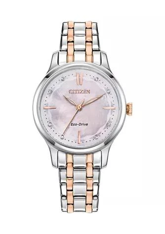 商品Citizen|Citizen Eco Drive Womens Two Tone Stainless Steel Bracelet Watch,价格¥1443,第1张图片