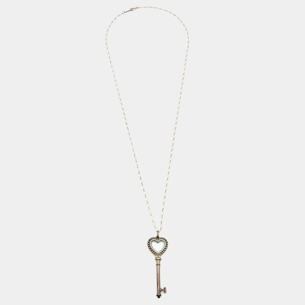 商品[二手商品] Tiffany & Co.|Tiffany & Co. Tiffany Key Enamel Sterling Silver Pendant Necklace,价格¥2628,第2张图片详细描述