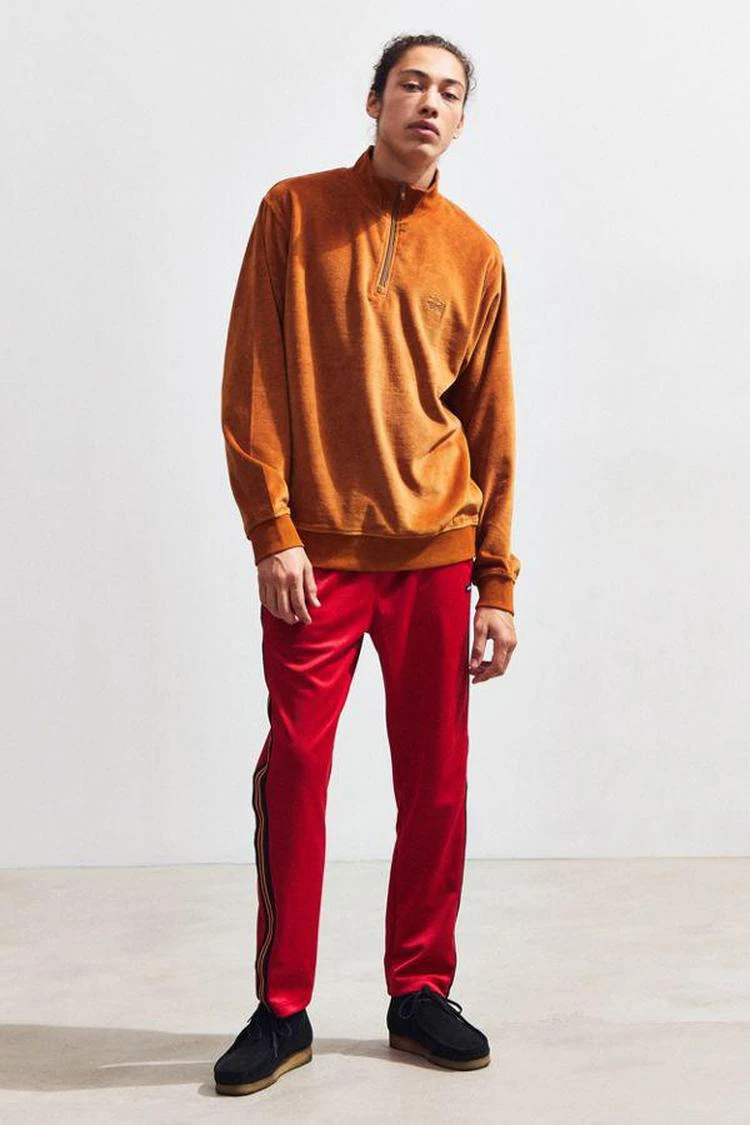 Stussy Velour Half-Zip Mock Neck Sweatshirt 商品