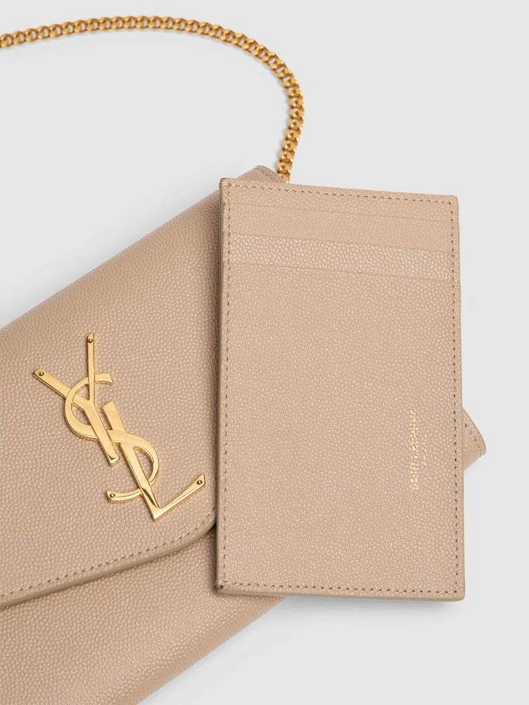 商品Yves Saint Laurent|Uptown Grained Leather Chain Wallet,价格¥11505,第4张图片详细描述