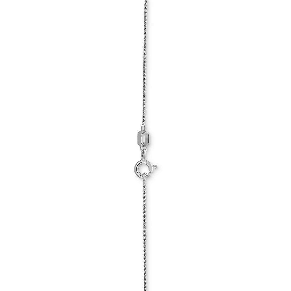 Wheat Link 20" Chain Necklace in 14k White Gold商品第2张图片规格展示