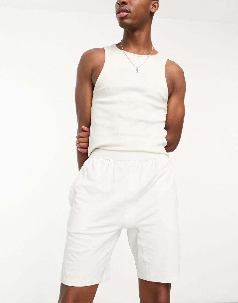 商品Calvin Klein|Calvin Klein cotton sleep shorts in light grey,价格¥150,第1张图片