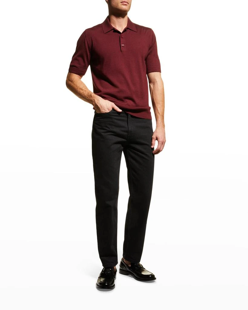 商品Burberry|Men's Kenny Wool-Silk Knit Polo Shirt,价格¥3627,第1张图片