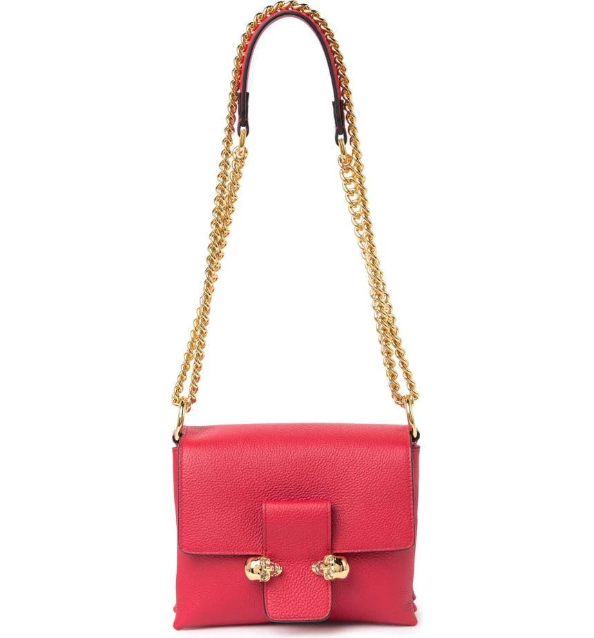 商品Alexander McQueen|Small Twin Skull Chain Leather Crossbody Bag,价格¥5582,第1张图片