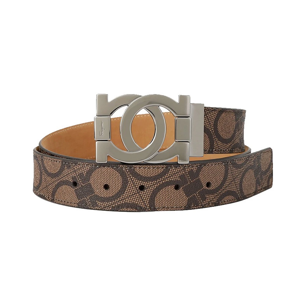 商品Salvatore Ferragamo|SALVATORE FERRAGAMO 棕色男士腰带 67-9162-587484,价格¥2224,第1张图片