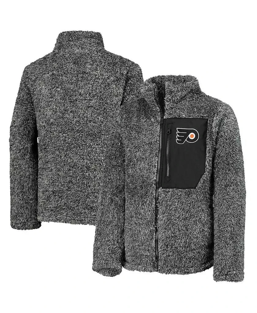 商品Outerstuff|Big Girls Black Philadelphia Flyers Fan Gear Sherpa Full-Zip Jacket,价格¥411,第1张图片