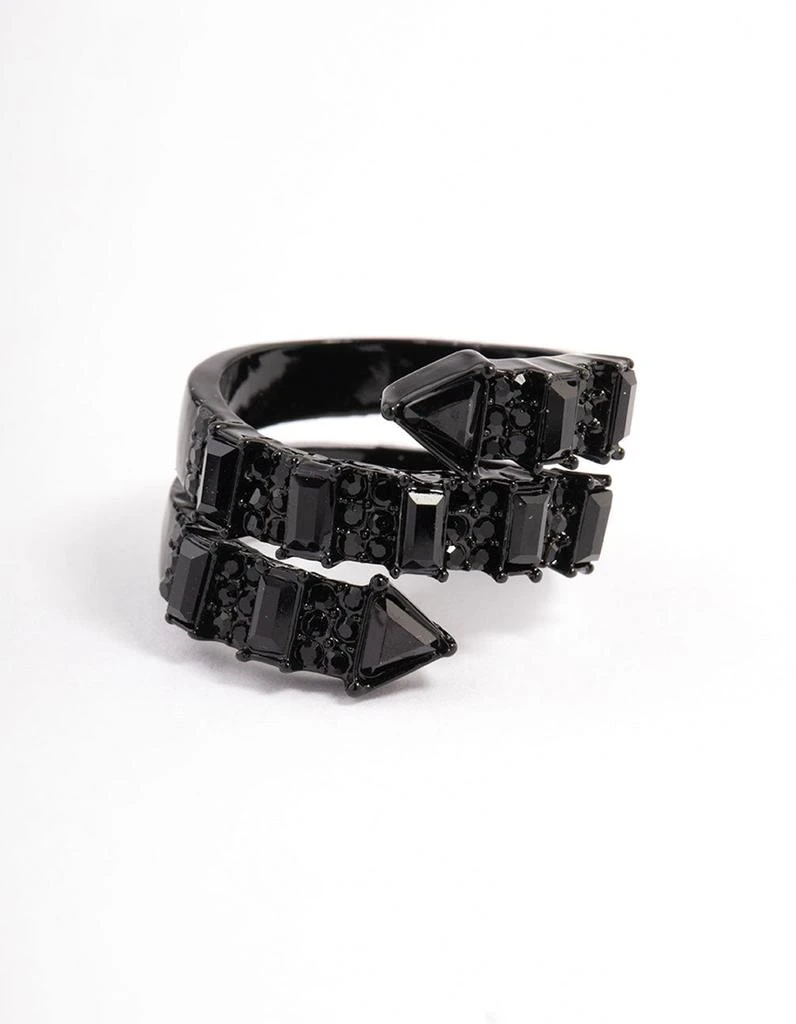 商品Lovisa|Coated Black Emerald Cut Wrap Ring,价格¥122,第3张图片详细描述