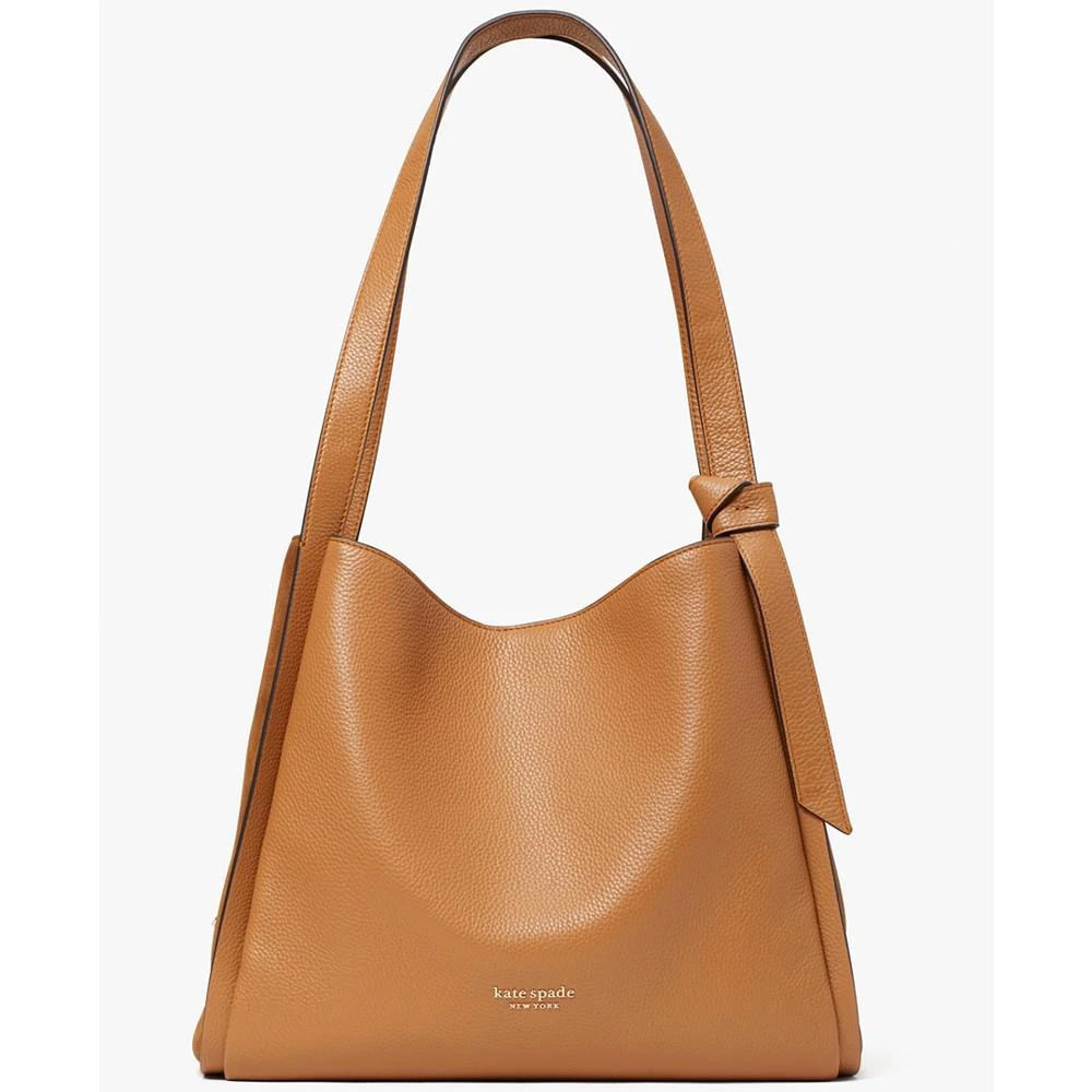 商品Kate Spade|Knott Pebbled and Suede Leather Shoulder Bag,价格¥1794,第1张图片