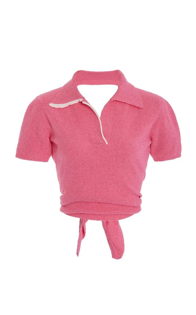 商品Jacquemus|Jacquemus - Women's Le Bagnu Open-Back Cotton-Blend Polo Shirt - Pink - Moda Operandi,价格¥977,第1张图片