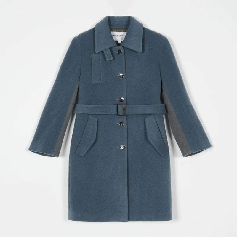 Nina 羊毛大衣-深蓝色 | Nina Wool  Coat - Nightime Blue 商品