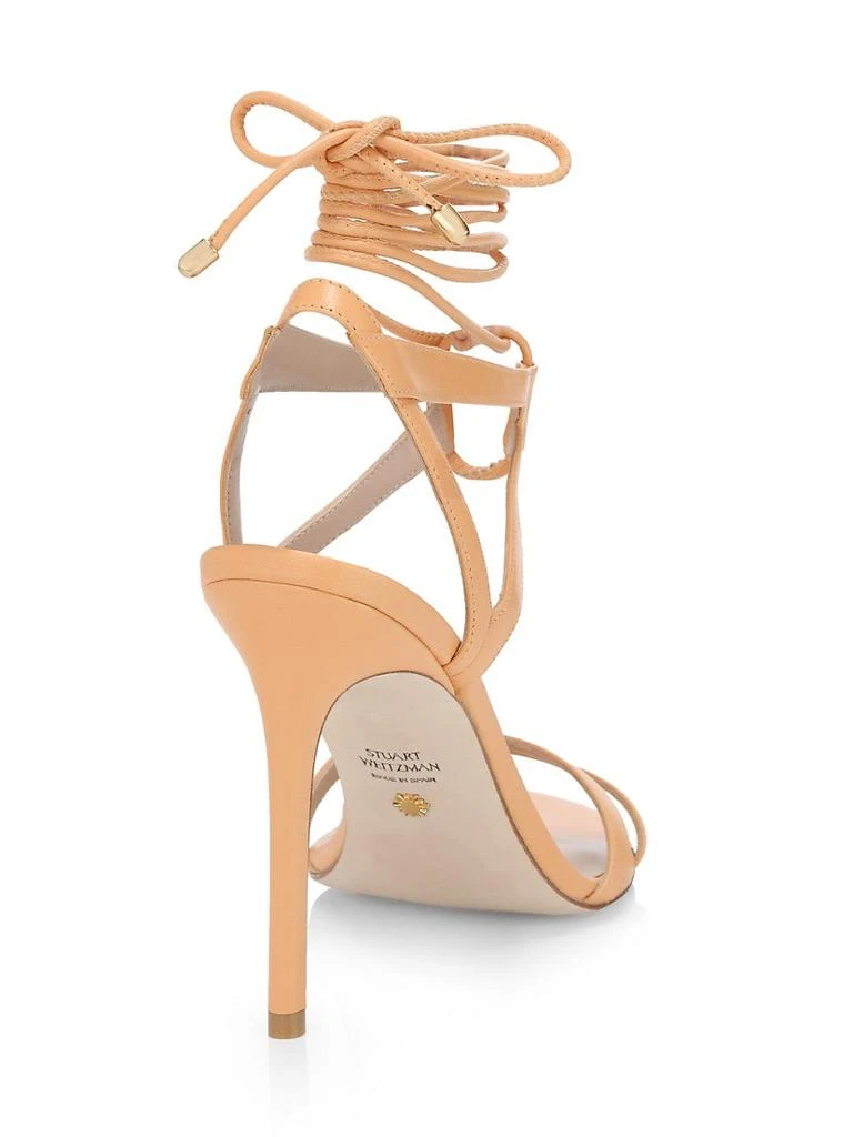 商品Stuart Weitzman|Soiree 100 Lace-Up Sandals,价格¥1260,第3张图片详细描述