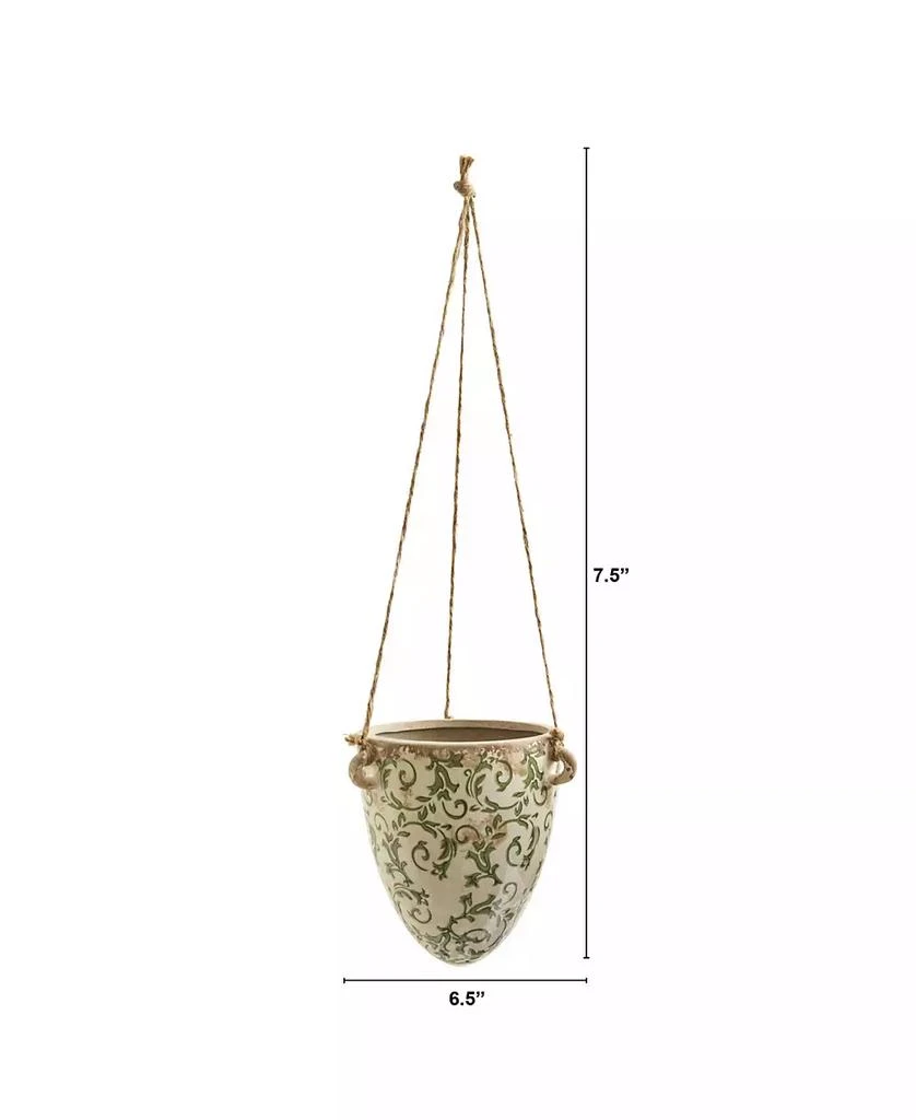 商品NEARLY NATURAL|2' Tuscan Hanging Ceramic Scroll Planter,价格¥256,第2张图片详细描述