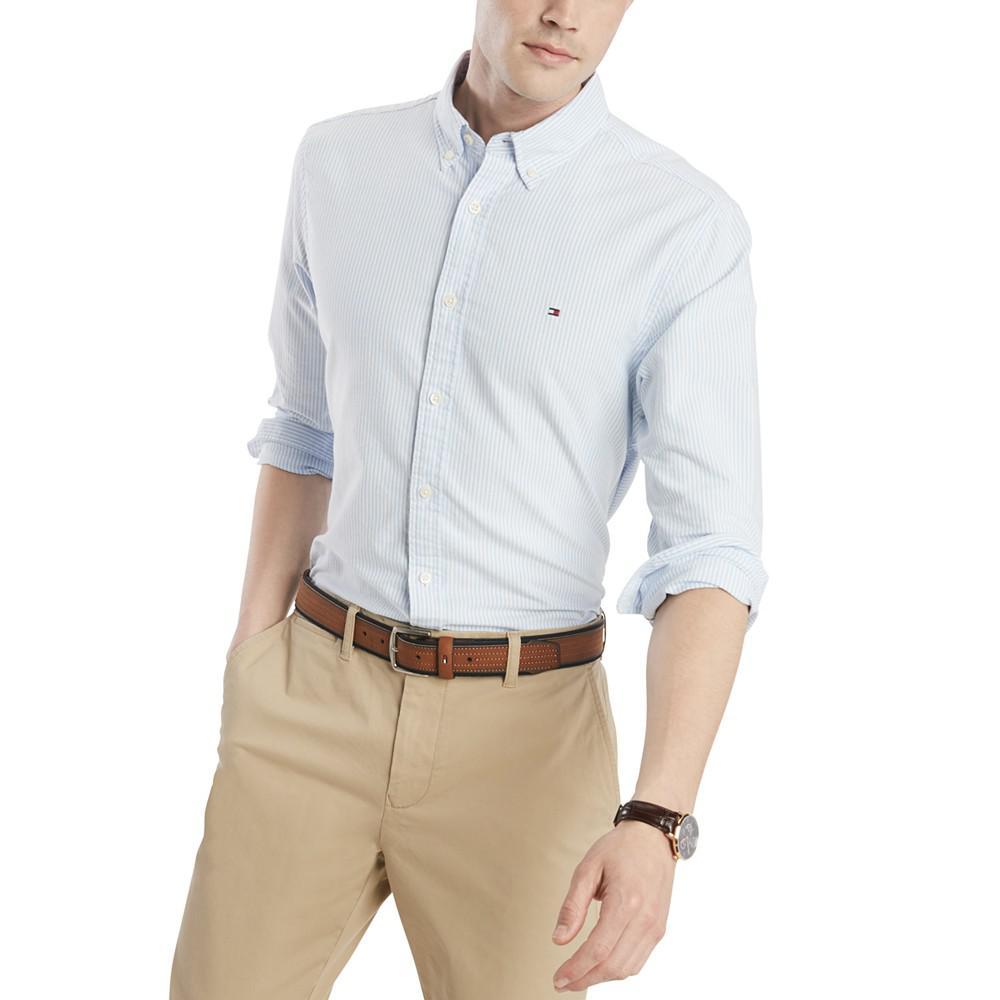 商品Tommy Hilfiger|Men's New England Stripe Shirt, Created for Macy's,价格¥453,第5张图片详细描述