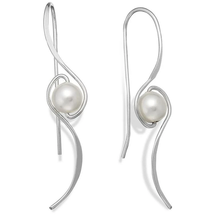 商品Jody Coyote|Austrian Crystal Pearl Swirl Drop Earrings in Sterling Silver,价格¥180,第1张图片