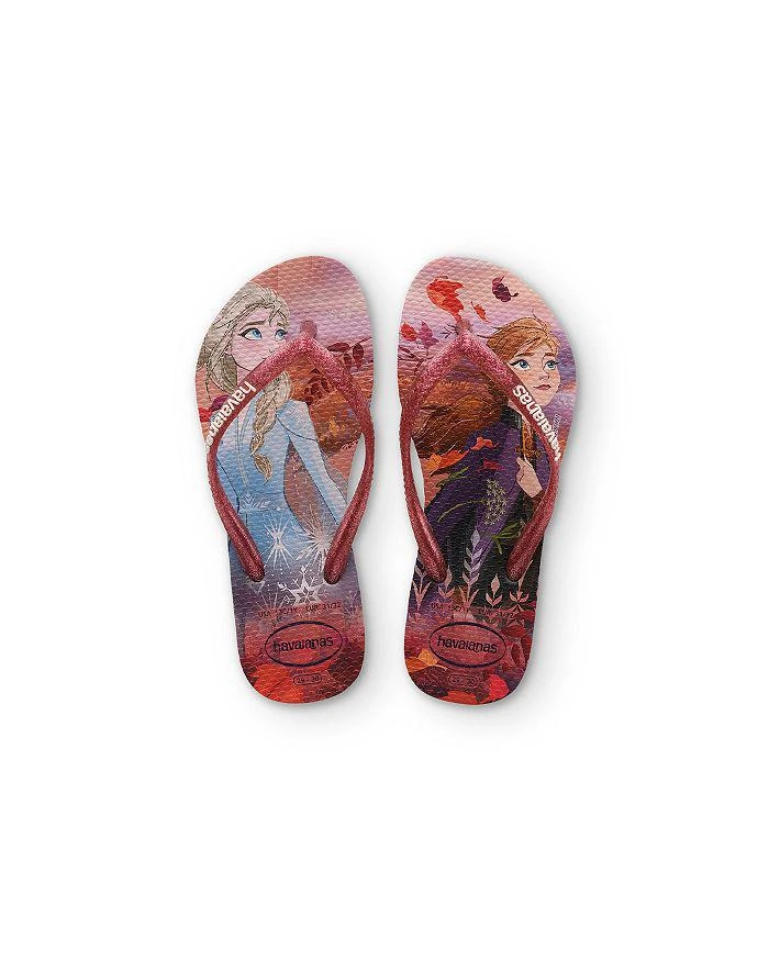 商品Havaianas|女孩(小童/幼儿)Girls' Slim Frozen Glitter Flip-Flops - Walker, Toddler, Little Kid,价格¥149,第1张图片