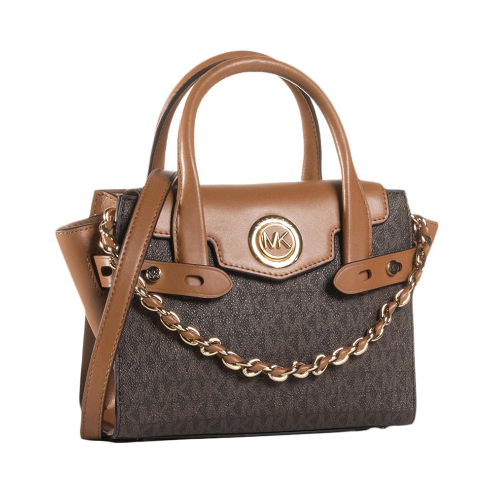 商品[国内直发] Michael Kors|Michael Kors 迈克高仕 CARMEN系列女士深棕色手提包 30T0GNMM0B-BRNACORN,价格¥1801,第1张图片