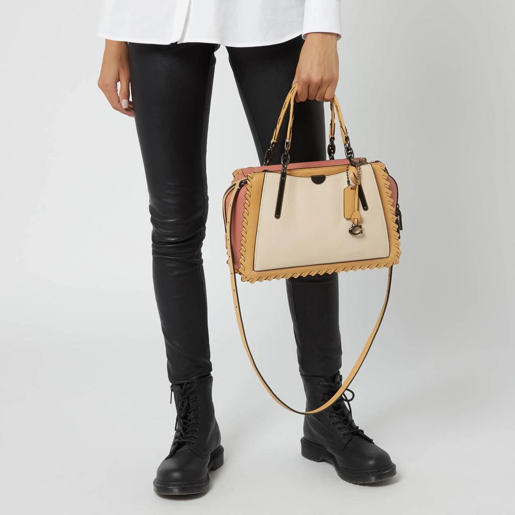 商品Coach|Coach Women's Whipstitch Colorblock Dreamer Shoulder Bag - Ivory Multi,价格¥1000,第3张图片详细描述
