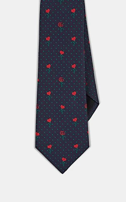 商品Gucci|Rose-Motif Silk Jacquard Necktie,价格¥1644,第2张图片详细描述