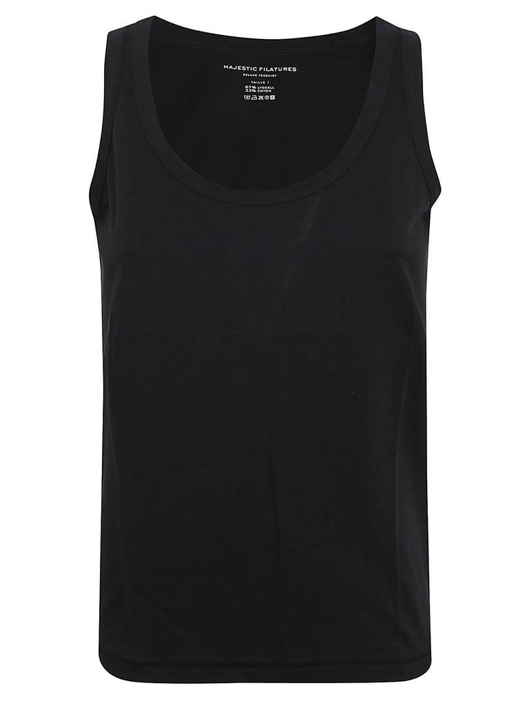 商品MAJESTIC FILATURES|Majestic Filatures Womens Black Other Materials T-Shirt,价格¥1096,第1张图片