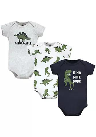 Hudson Baby Infant Boys Cotton Bodysuits, Dinomite Dude商品第1张图片规格展示