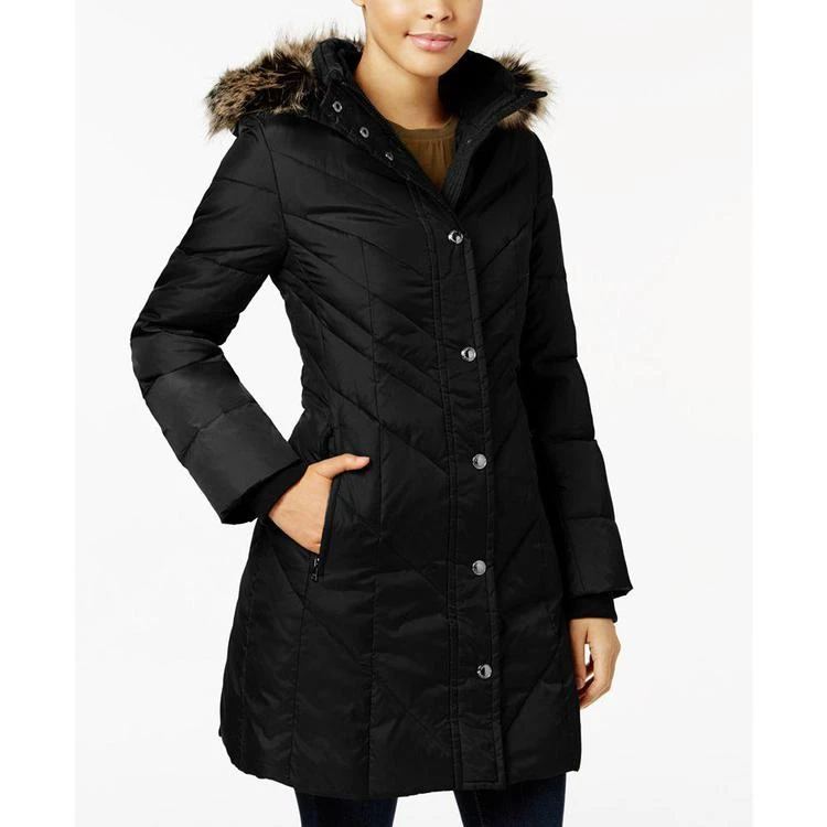 商品London Fog|Faux-Fur-Trim Down Puffer Coat,价格¥973,第1张图片