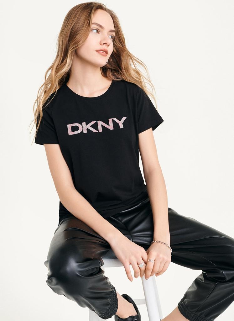 商品DKNY|Glitter Logo Tee,价格¥363,第1张图片