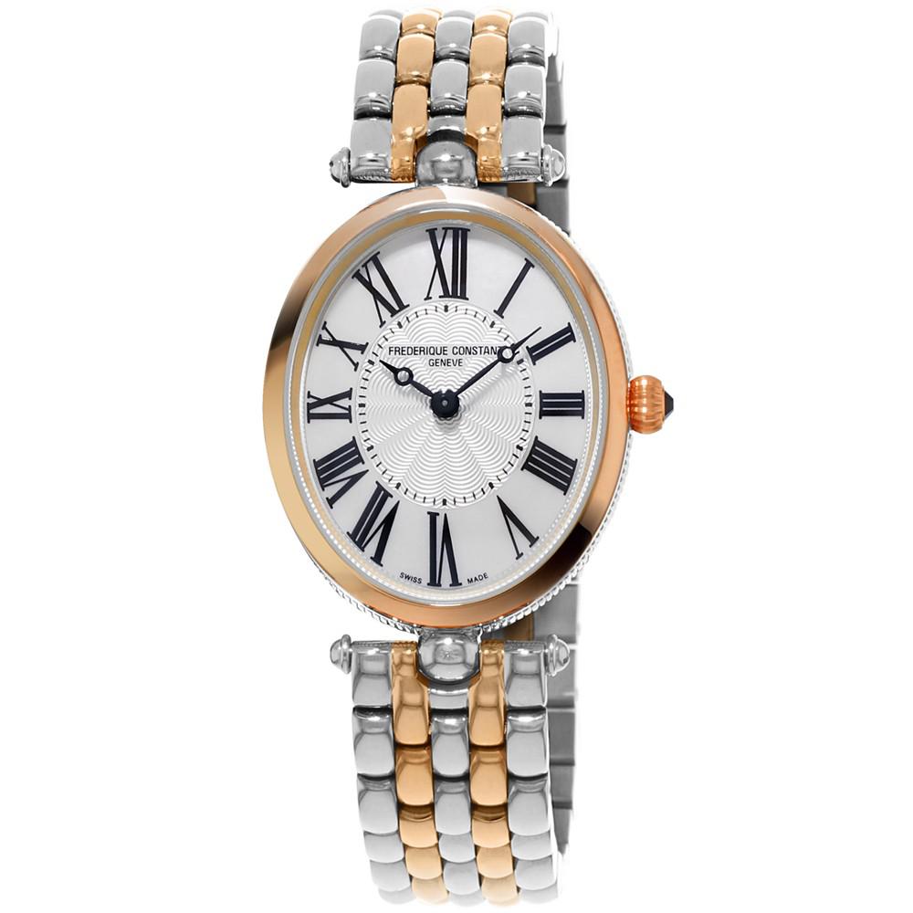 Women's Swiss Art Deco Two-Tone Stainless Steel Bracelet Watch 30x25mm商品第1张图片规格展示