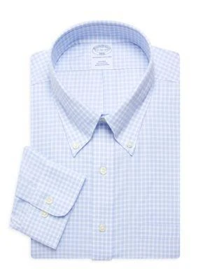 商品Brooks Brothers|Non-Iron Gingham Oxford Shirt,价格¥439,第1张图片