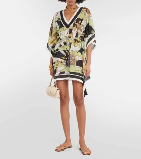 商品Tory Burch|印花棉质与真丝连衣裙,价格¥4446,第2张图片详细描述