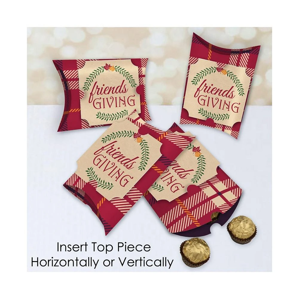 商品Big Dot of Happiness|Friends Thanksgiving Feast - Favor Gift Boxes - Friendsgiving Large Pillow Boxes - Set of 12,价格¥127,第3张图片详细描述