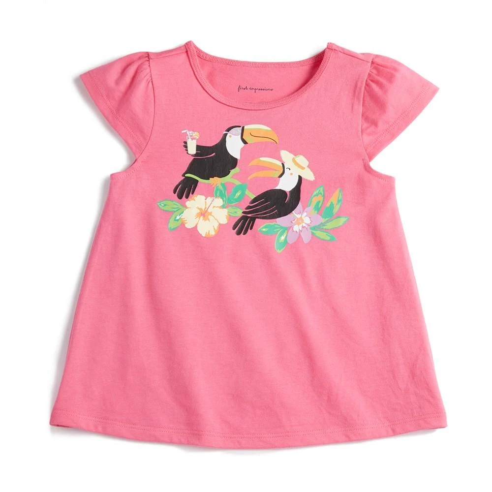 商品First Impressions|Baby Girls Toucan Friends T-Shirt, Create for Macy's,价格¥15,第1张图片