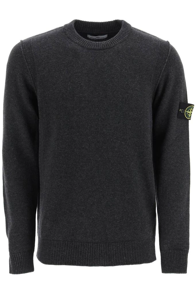 商品Stone Island|WOOL BLEND SWEATER WITH LOGO PATCH,价格¥1942,第1张图片