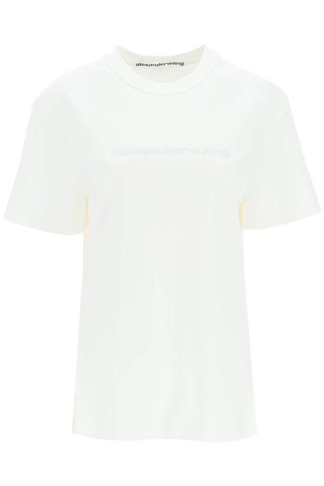 商品Alexander Wang|Alexander Wang Logo Printed Sequinned Crewneck T-Shirt,价格¥1280,第1张图片
