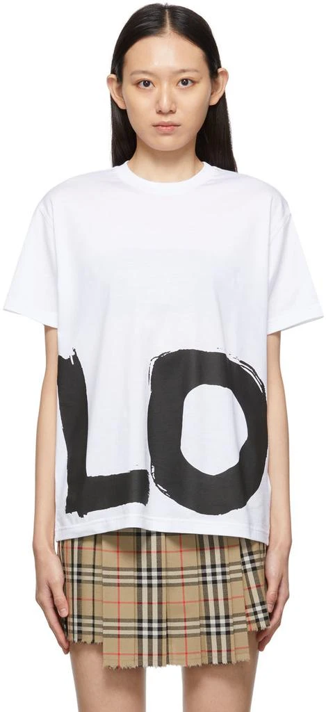 商品Burberry|White 'Love' Graphic Carrick T-Shirt,价格¥4763,第1张图片