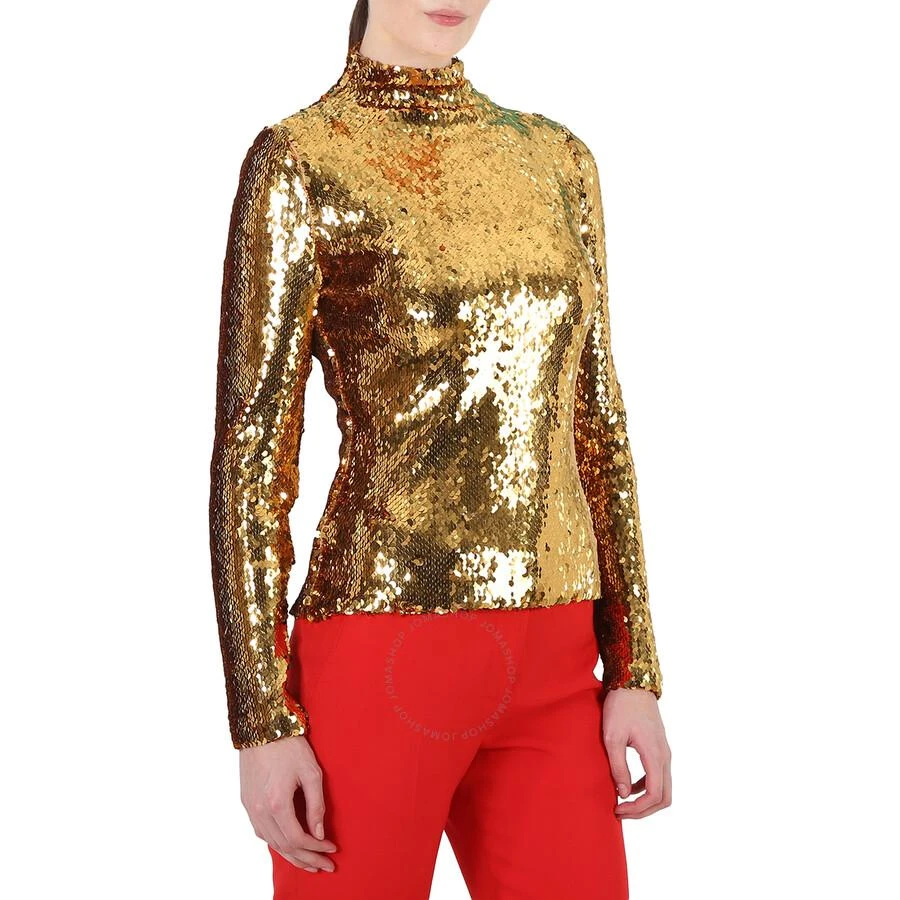 商品Burberry|Ladies Gold Sequinned Turtleneck Top,价格¥1584,第3张图片详细描述