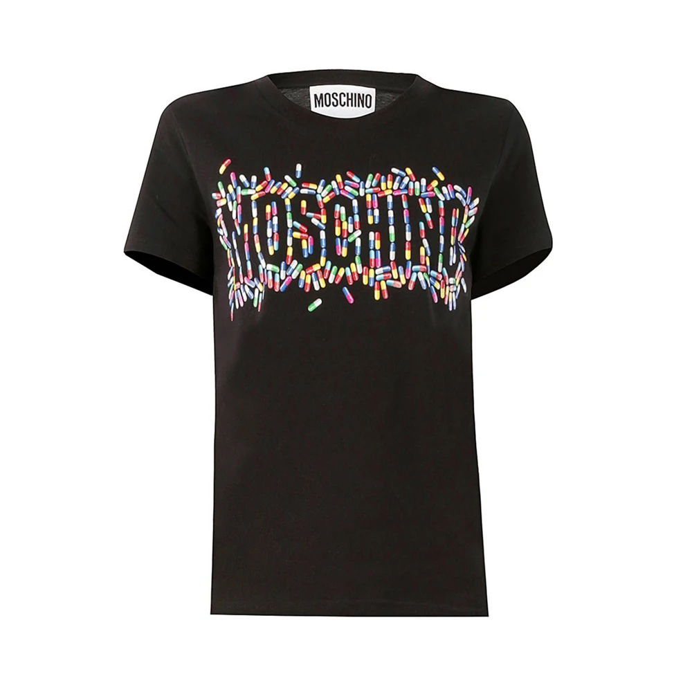 商品Moschino|MOSCHINO 黑色女士T恤 07024140-1555,价格¥954,第1张图片
