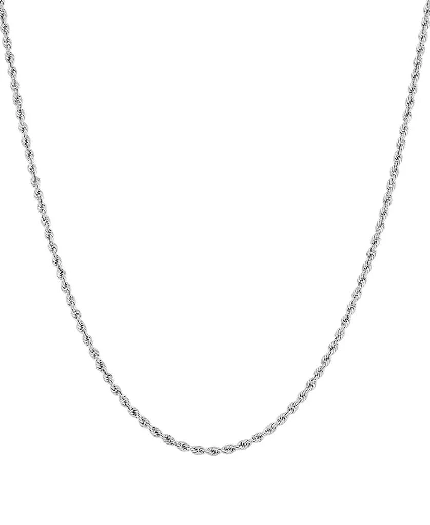 商品Macy's|Glitter Rope Link 18" Chain Necklace (2mm) in 10k White Gold,价格¥1280,第1张图片