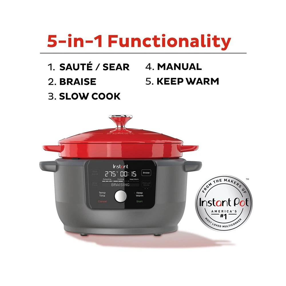 商品Instant pot|6 Qt. 5-in-1 Electric Dutch Oven,价格¥1346,第3张图片详细描述
